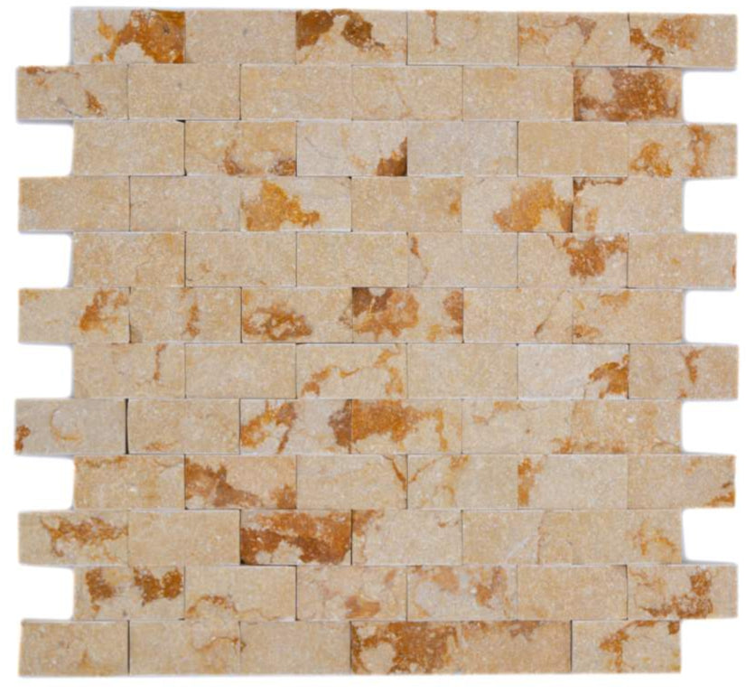 Naturstein Ziegeloptik Beige Marmor Mosaikfliese