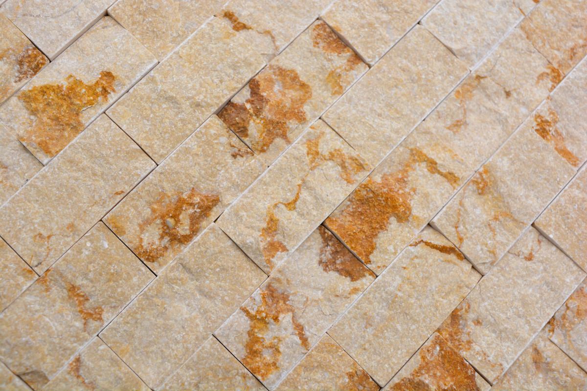 Naturstein Ziegeloptik Beige Marmor Mosaikfliesen Rustikal