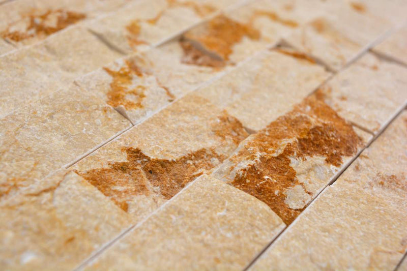 Naturstein Ziegeloptik Beige Marmor Mosaikfliesen Schweiz