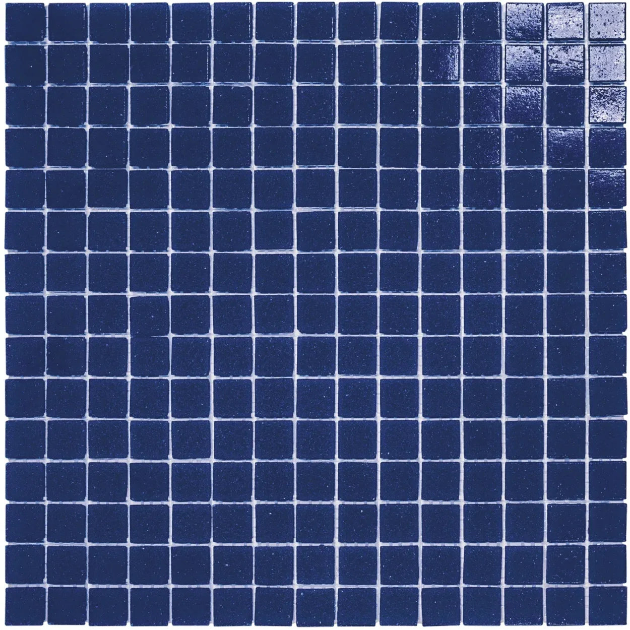 Navy Blau Körnig Quadrat Glas Mosaik Fliese