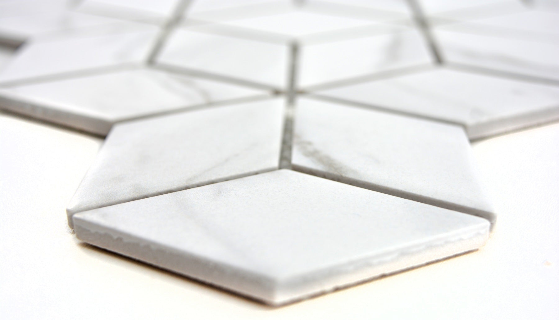 Nord Stern Keramik Mosaikfliese Weiss Muster