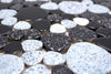 Kieselstein Schwarz Mosaikfliese Plättli