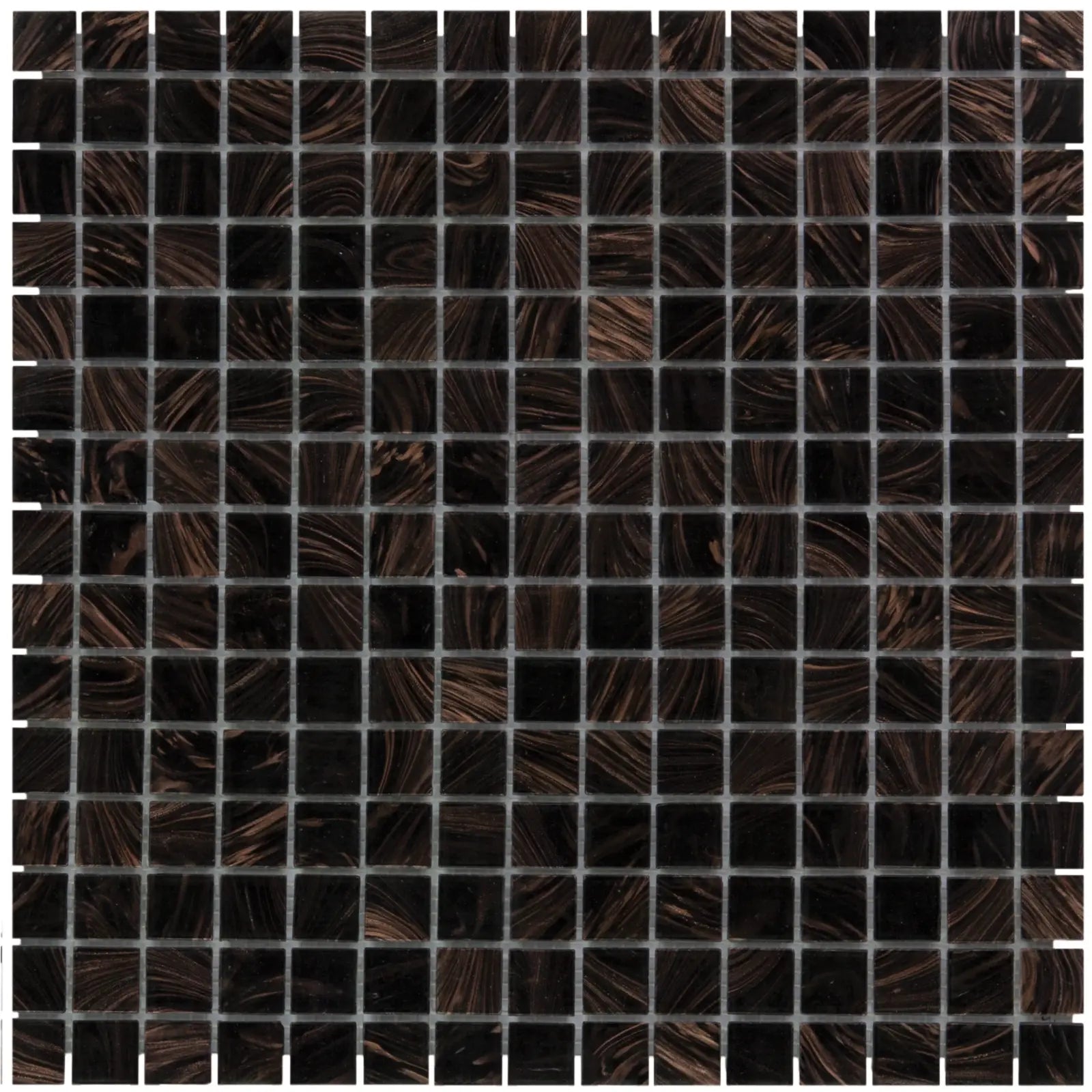 Obsidian Schwarz Gold Ader Quadrat Glas Mosaik Fliese