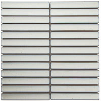 Off White Glanz Porzellan Kitkat Mosaikfliese