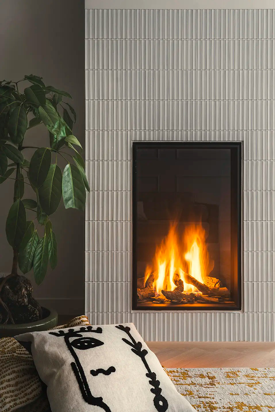 Off White Glanz Porzellan Kitkat Mosaikfliese Wand Plättli Kamin Design