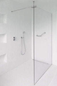 Off White Körnig Quadrat Glas Mosaik Fliese