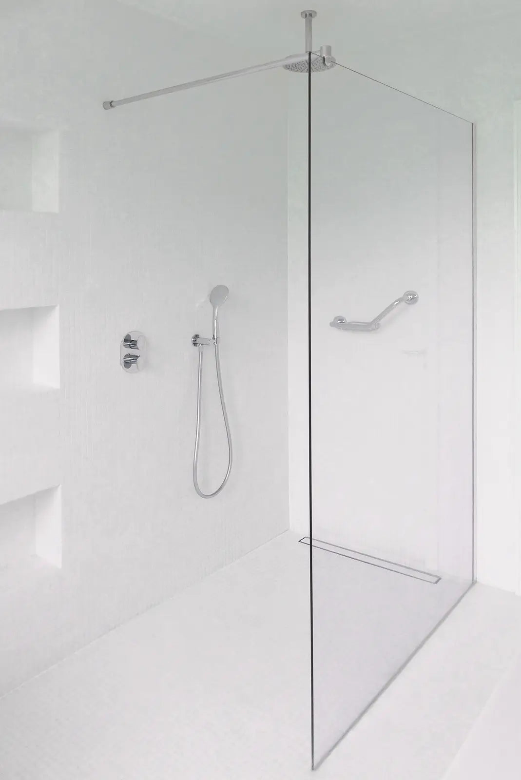 Off White Körnig Quadrat Glas Mosaik Fliese