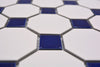 Oktagon Mosaikfliese Weiss Blau Schweiz