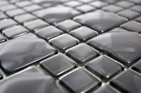 Onyxglanz Glass Mosaikfliese Schwarz