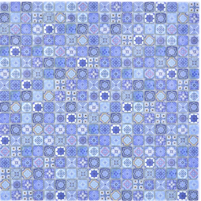Oriental Blau Mosaikfliese Marrakesch