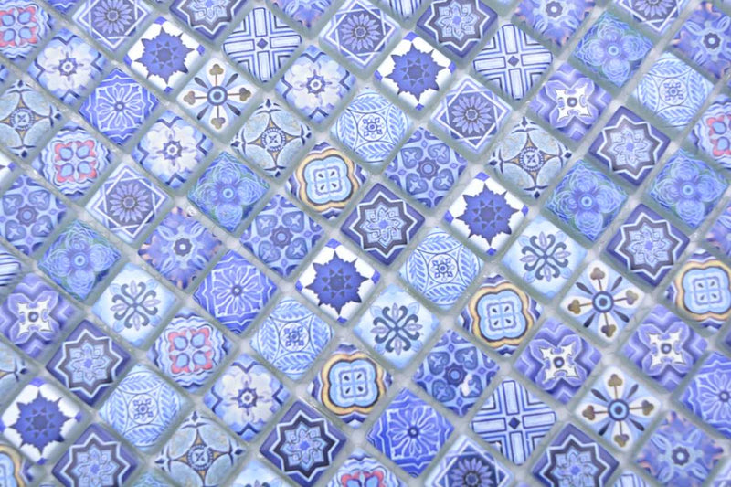Oriental Blau Mosaikfliese Marrakesch Matt