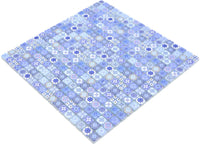 Oriental Blau Mosaikfliese Marrakesch Muster