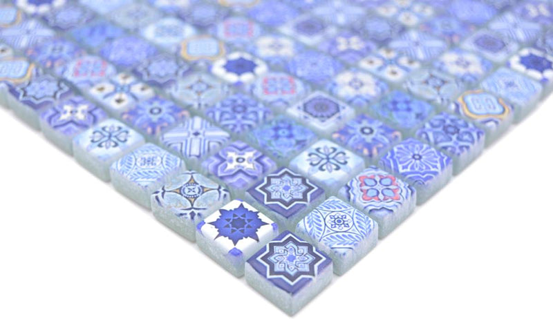 Oriental Blau Mosaikfliese Marrakesch Pattern