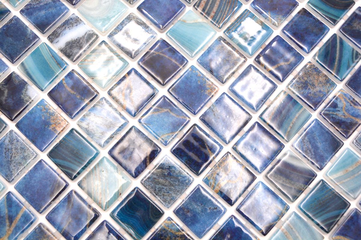 Ozean Blaue Glanz Glass Mosaikfliesen