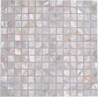 Pearl Muschel Mosaik Plättli Weiss