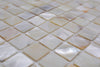 Pearl Muschel Mosaik Plättli Weiss Perlmutt
