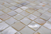 Pearl Muschel Mosaik Plättli Weiss Perlmutt