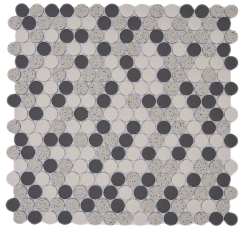 Penny Beige Mix Unglasiert Knopf Mosaikfliese