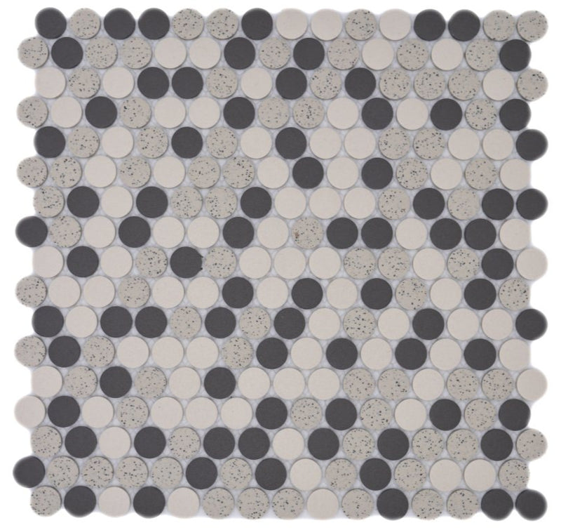 Penny Beige Mix Unglasiert Knopf Mosaikfliese