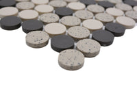 Beige Mix Unglasiert Knopf Mosaikfliesen Bad und Küche