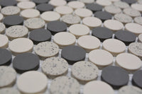 Beige Mix Unglasiert Knopf Mosaikfliesen Plättli