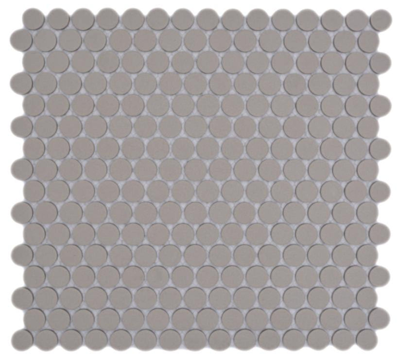 Penny Grau Unglasiert Knopf Mosaikfliese
