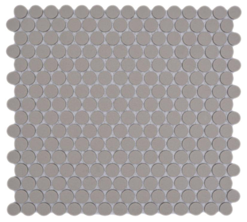 Penny Grau Unglasiert Knopf Mosaikfliese