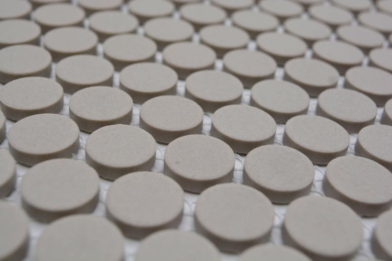 Grau Unglasiert Knopf Mosaikfliesen Bad und Küche