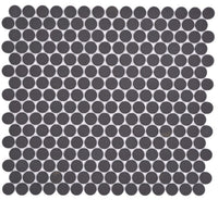 Penny Schwarz Mosaik Unglasiert Knopf Mosaikfliese