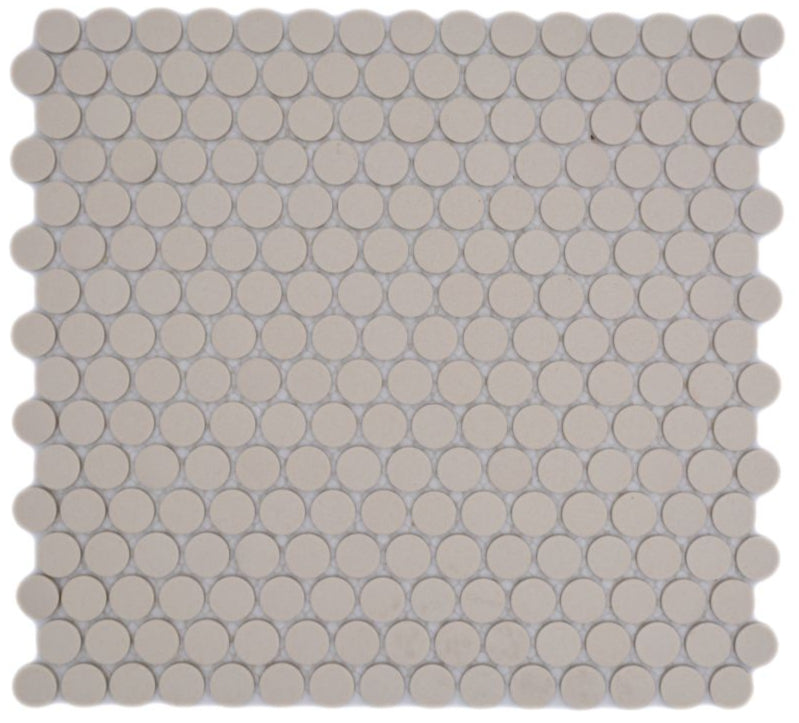 Penny Weiss Unglasiert Knopf Mosaikfliese