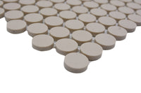 Weiss Unglasiert Knopf Mosaikfliese