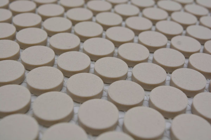 Weiss Knopf Mosaikfliesen Rutschfest