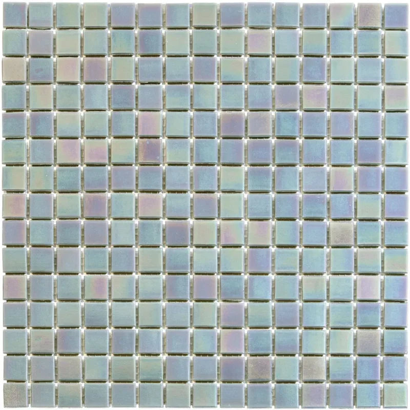 Perlen Grau Schimmer Quadrat Glas Mosaik Fliese