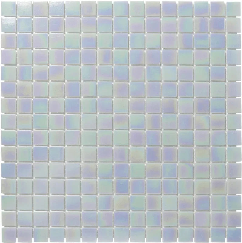 Perlen Hell Blau Perlmutt Quadrat Glas Mosaik Fliese
