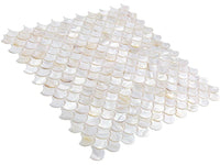 Perlmutt Weiss Fischschuppen Muster Mosaik Fliesen Spritzschutz Platten