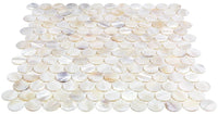 Perlmutt Weiss Knopf Muster Mosaik Fliesen Spa Platten
