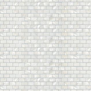 Perlmutt Weiss Ziegel Muster Mosaik Fliesen