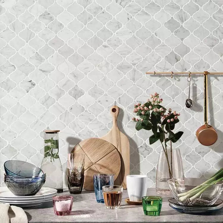 Weisse Marmor Mosaik Fliesen