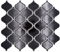 Persische Arabesque Schwarz Mosaik Fliesen