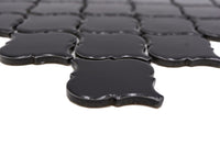Persische Arabesque Schwarz Mosaik Fliesen