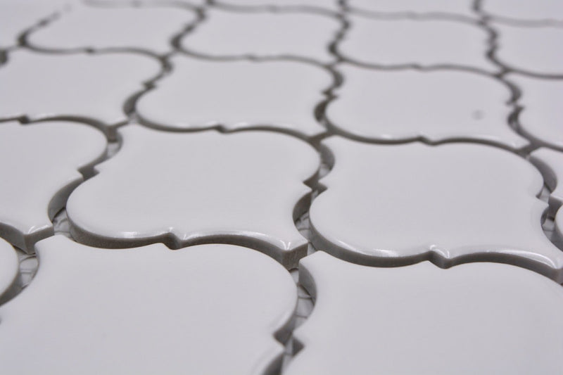 Persische Arabesque Weiss Mosaik Fliesen
