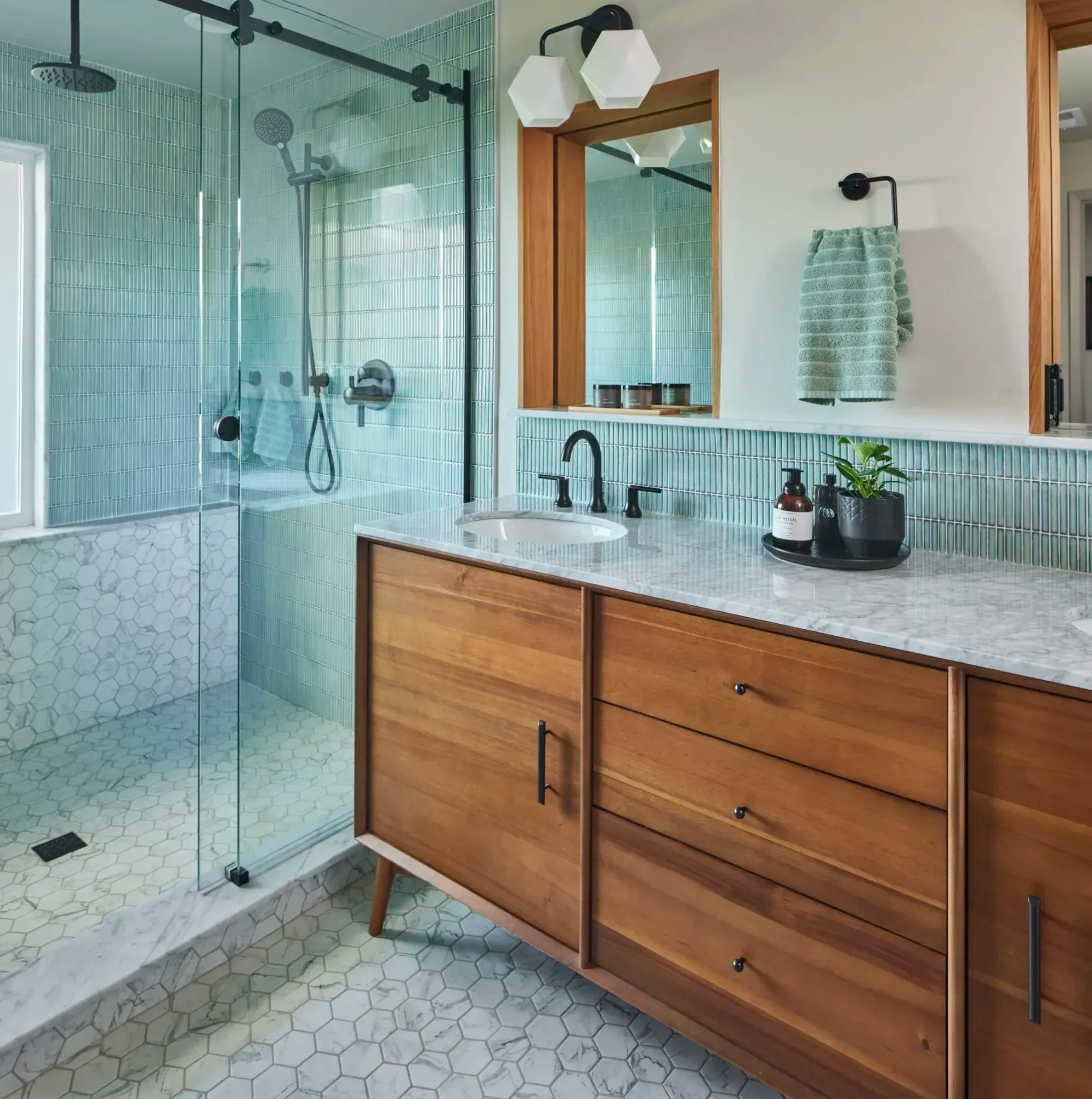 Grün Blau KitKat Glanz Porzellan Mosaikfliese Bad Inneneinrichtung Design