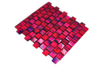 Pink Lila Retro Optik Mosaikfliesen Glas Bad, Küche und Wand Fliesen