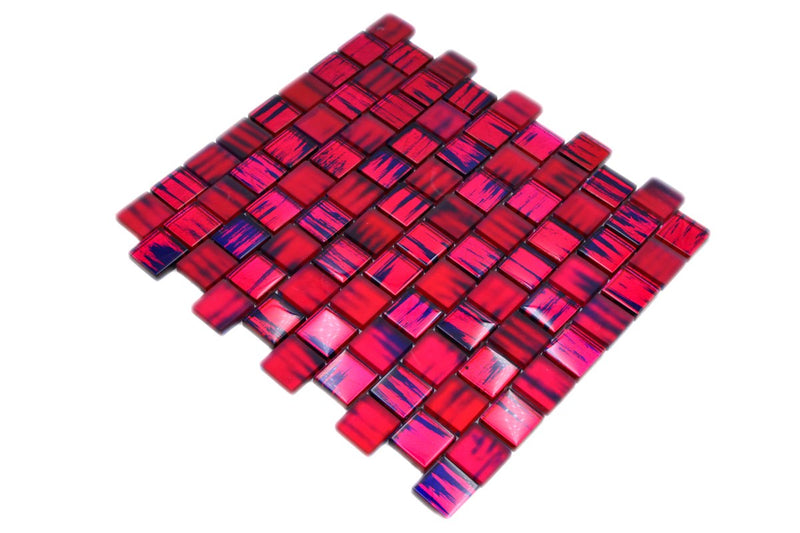 Pink Lila Retro Optik Mosaikfliesen Glas Bad, Küche und Wand Fliesen
