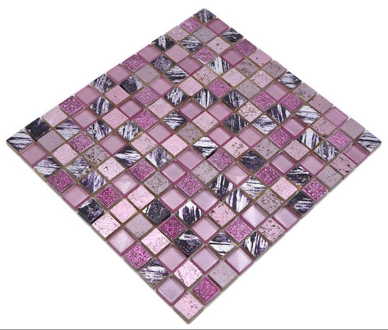 Pink Mix Quadrat Mosaikfliese Schweizer Premium Fliesen