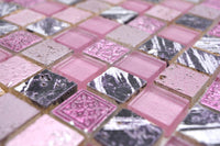 Pink Mix Quadrat Mosaik Wand  Fliese Online Kaufen