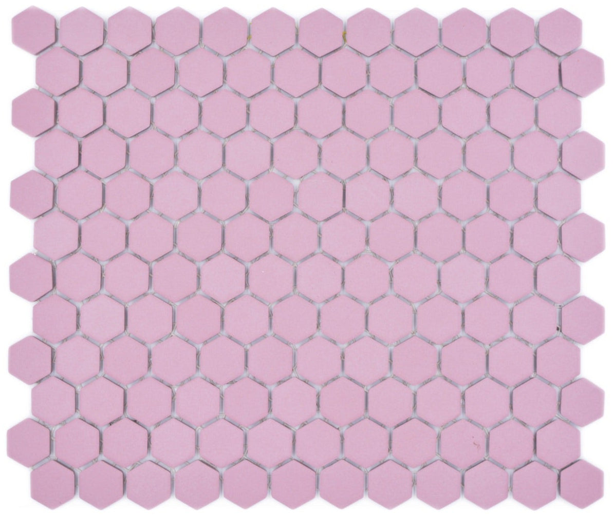 Pinke Hexagon Anti Rutsch Mosaik Fliese