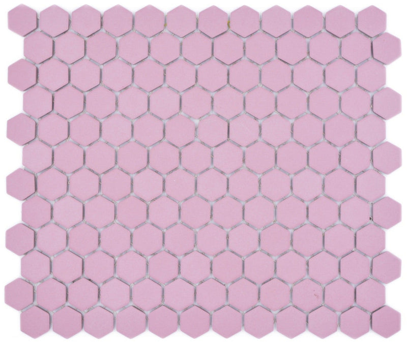 Pinke Hexagon Anti Rutsch Mosaik Fliese