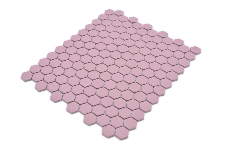 Pinke Hexagon Anti Rutsch Mosaik Fliese