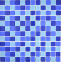 Pixel Pool Mosaikfliese Blau